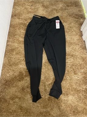 POP Fit Black Jogger Pants with Drawstring Waist